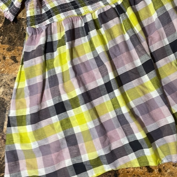 TORRID 5 MULTI PLAID SMOCKED OFF SHOULDER PEPLUM TOP - Picture 9 of 9